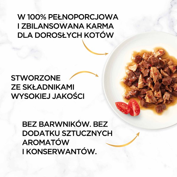 Gourmet Gold Karma dla kotów casserole z wołowiną i kurczakiem w sosie z pomidorami 85 g