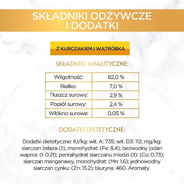 Gourmet Gold Karma dla kotów kurczak i wątróbka w sosie 85 g