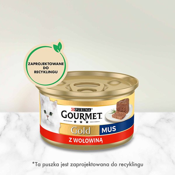 Gourmet Gold Karma dla kotów mus z wołowiną 85 g