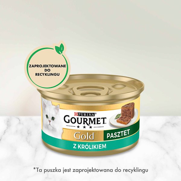Gourmet Gold Karma dla kotów pasztet z kawałkami królika 85 g