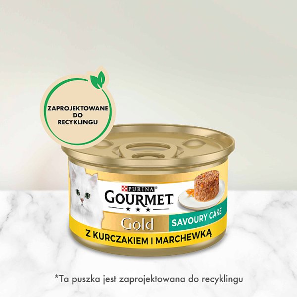 Gourmet Gold Karma dla kotów savoury cake z kurczakiem i marchewką 85 g