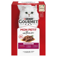 Gourmet Mon Petit Intense Karma dla kotów delikatne kawałki w pysznym sosie 6 x 50 g