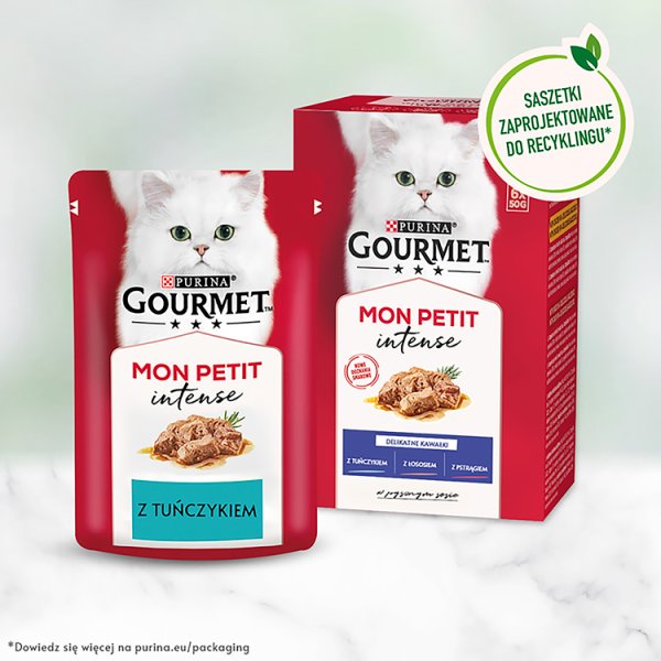 Gourmet Mon Petit Intense Karma dla kotów delikatne kawałki w pysznym sosie 6 x 50 g