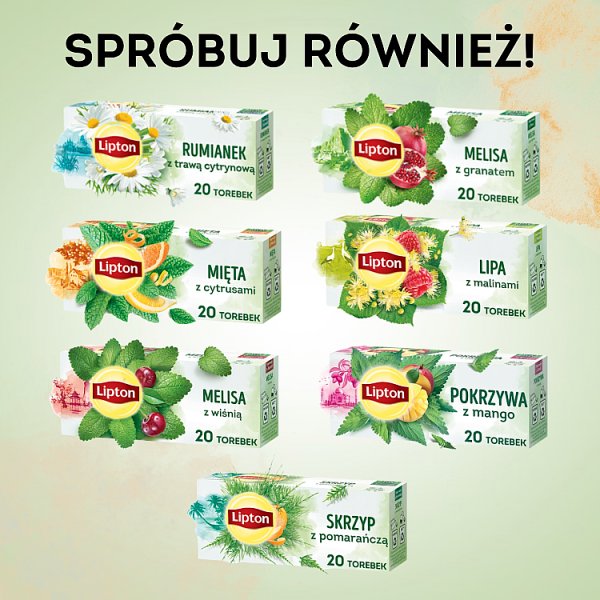 Lipton Herbatka ziołowa aromatyzowana moringa z marakują 18 g (20 torebek)