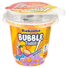 Bakoma Bubble Twist Jogurt pitny brzoskwinia marakuja z kulkami owocowymi 210 g