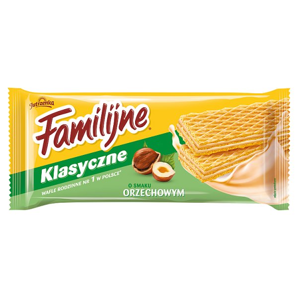 Familijne Klasyczne wafle o smaku orzechowym 180 g