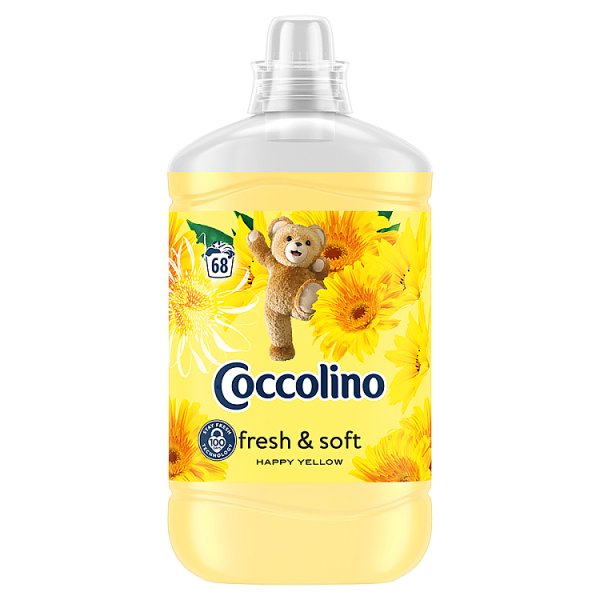 Coccolino Happy Yellow Płyn do płukania tkanin koncentrat 1700 ml (68 prań)