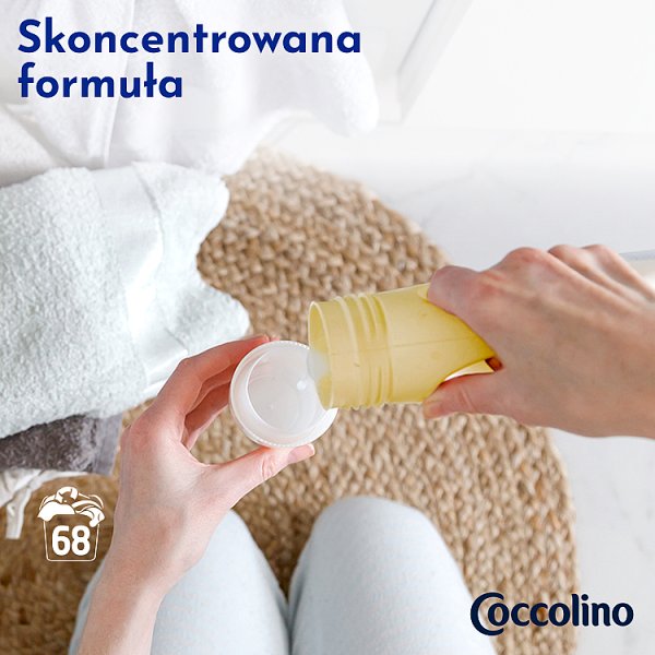 Coccolino Happy Yellow Płyn do płukania tkanin koncentrat 1700 ml (68 prań)