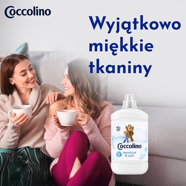Coccolino Sensitive &amp; Soft Płyn do płukania tkanin koncentrat 1700 ml (68 prań)