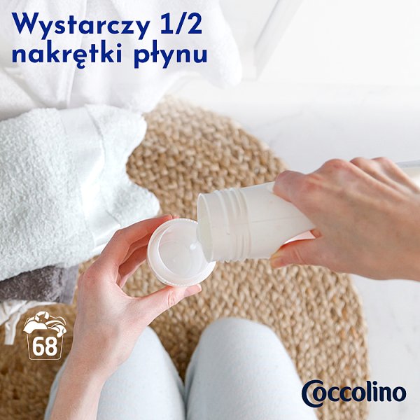 Coccolino Sensitive &amp; Soft Płyn do płukania tkanin koncentrat 1700 ml (68 prań)