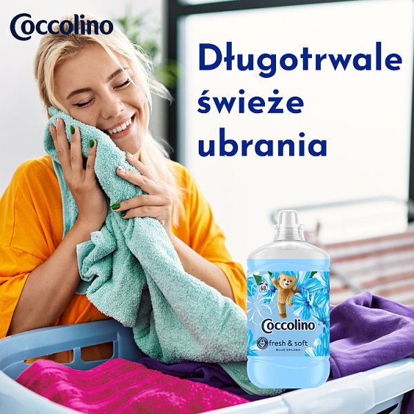Coccolino Blue Splash Płyn do płukania tkanin koncentrat 1700 ml (68 prań)