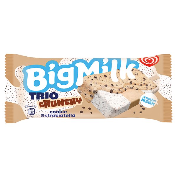 Big Milk Trio Crunchy Cookie &amp; Straciatella Lody 90 ml