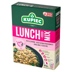 Kupiec Lunch Mix kasza jęczmienna kasza owsiana siemię lniane pestki dyni 400 g (4 x 100 g)