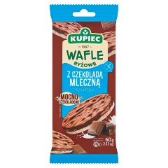 Kupiec Wafle ryżowe z czekoladą mleczną 60 g (4 sztuki)