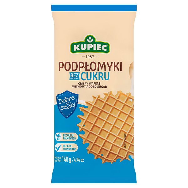 Kupiec Wafle suche podpłomyki bez dodatku cukru 140 g (16 sztuk)