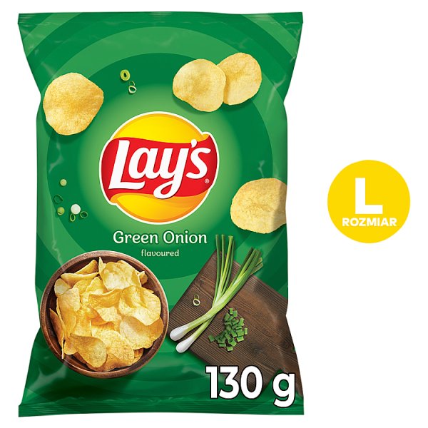 Lay&#039;s Chipsy ziemniaczane o smaku zielonej cebulki 130 g