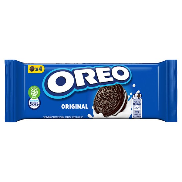 Oreo Original Ciastka Kakaowe Z Nadzieniem O Smaku Waniliowym, - 44 G