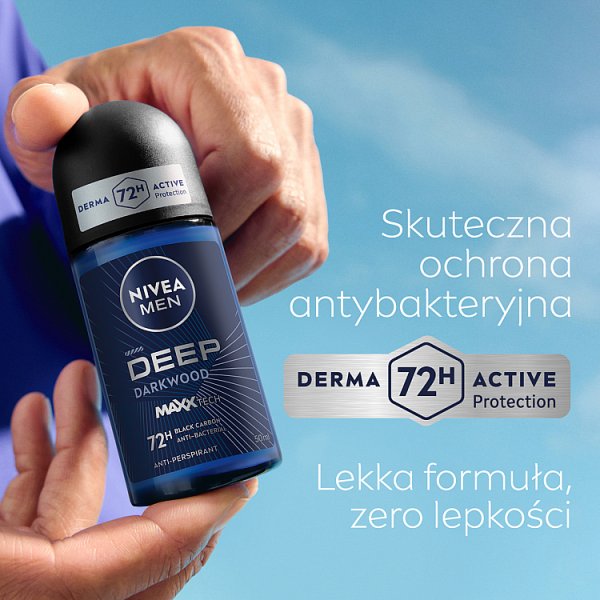 Nivea MEN Deep Dark Wood Antyperspirant DLA Mężczyzn W Kulce 50 ml