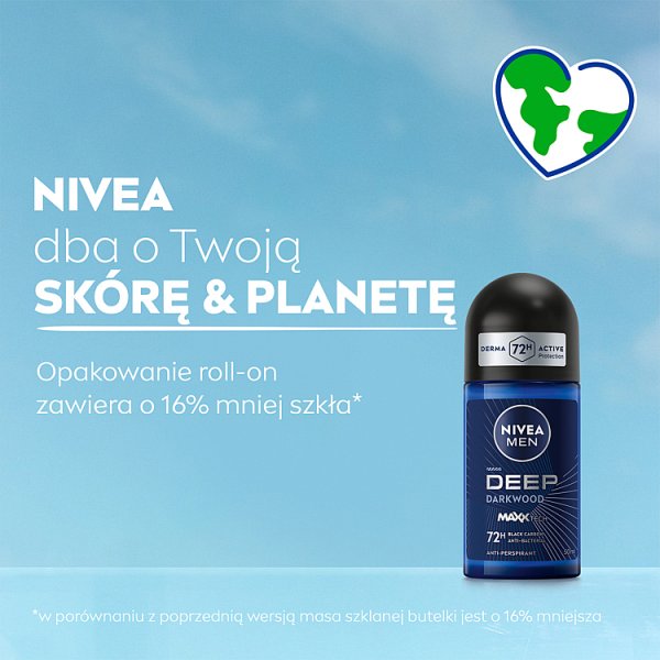 Nivea MEN Deep Dark Wood Antyperspirant DLA Mężczyzn W Kulce 50 ml