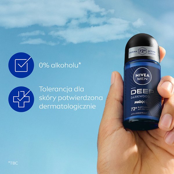 Nivea MEN Deep Dark Wood Antyperspirant DLA Mężczyzn W Kulce 50 ml