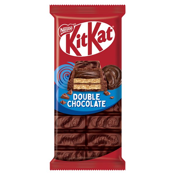 KitKat Double Chocolate Paluszki waflowe oblane mleczną i deserową czekoladą 99 g