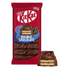 KitKat Double Chocolate Paluszki waflowe oblane mleczną i deserową czekoladą 99 g