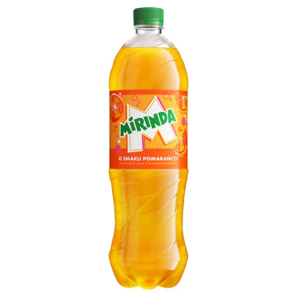Mirinda Napój gazowany o smaku pomarańczy 1 l