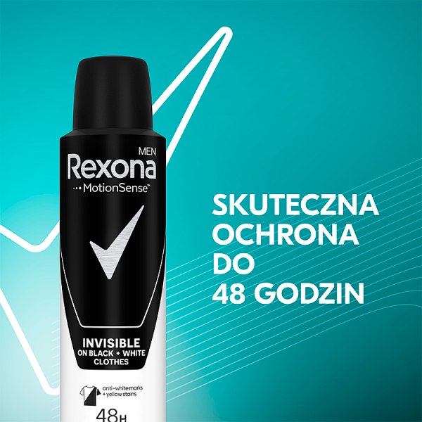 Rexona Men Invisible Black + White Antyperspirant w aerozolu 150 ml