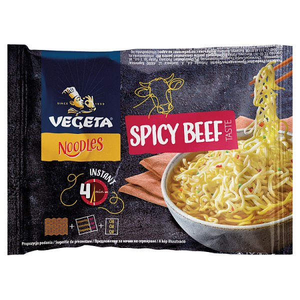 Vegeta Noodles Zupa o smaku wołowiny pikantna 75 g