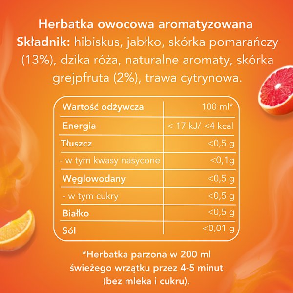 Lipton Herbatka owocowa grejpfrut i pomarańcza 34 g (20 torebek)