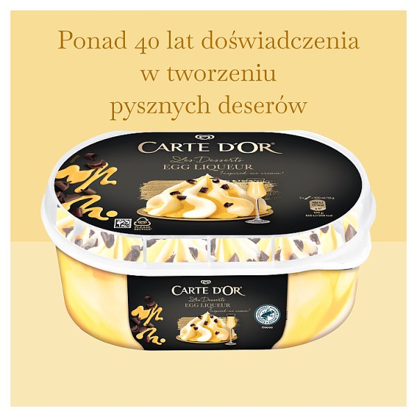 Carte D&#039;Or Les Desserts Lody o smaku waniliowym z likierem jajecznym 825 ml