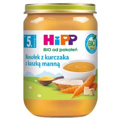 HiPP BIO Rosołek z kurczaka z kaszką manną po 5. miesiącu 190 g