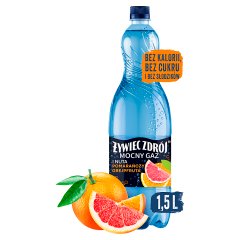Żywiec Zdrój Mocny Gaz Napój gazowany i nuta pomarańczy grejpfruta 1,5 l