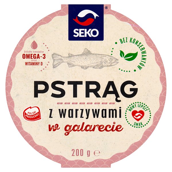 SEKO Pstrąg z warzywami w galarecie 200 g