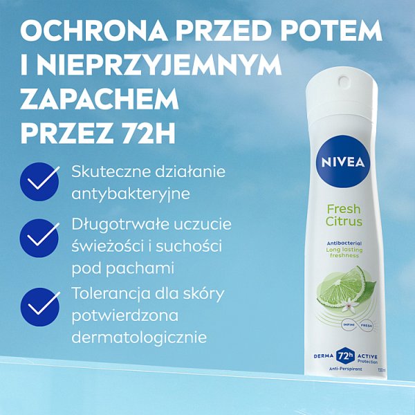 Nivea Fresh Citrus Antyperspirant Spray 150ml