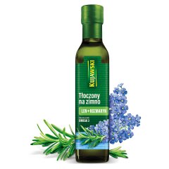 Kujawski Suplement diety olej lniany tłoczony na zimno z rozmarynem 250 ml