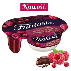 Fantasia Jogurt kremowy smak malina czerwona porzeczka z kawałkami czekolady 116 g