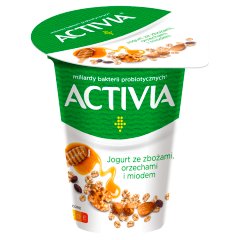 Activia Jogurt ze zbożami orzechami i miodem 165 g