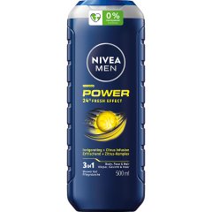 Nivea MEN Power 24H Fresh Effect Żel pod prysznic dla mężczyzn 500 ml