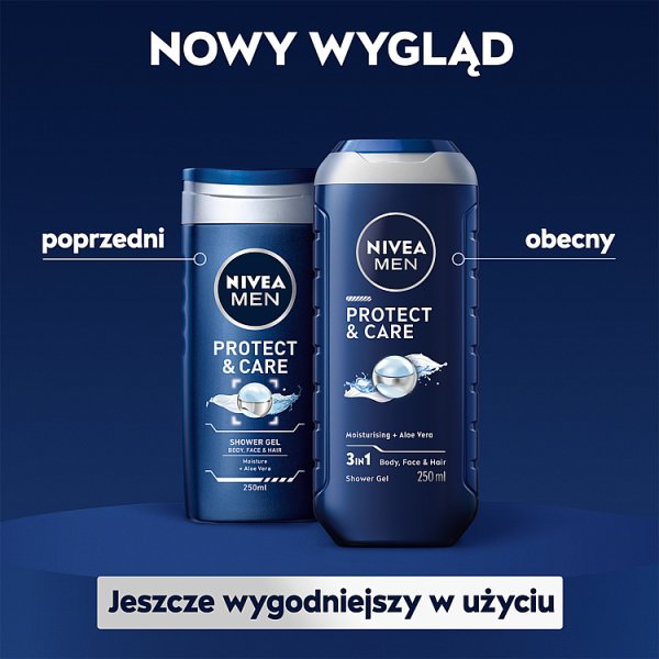 Nivea Protect &amp; Care 3w1 ŻEL POD Prysznic 250 ml