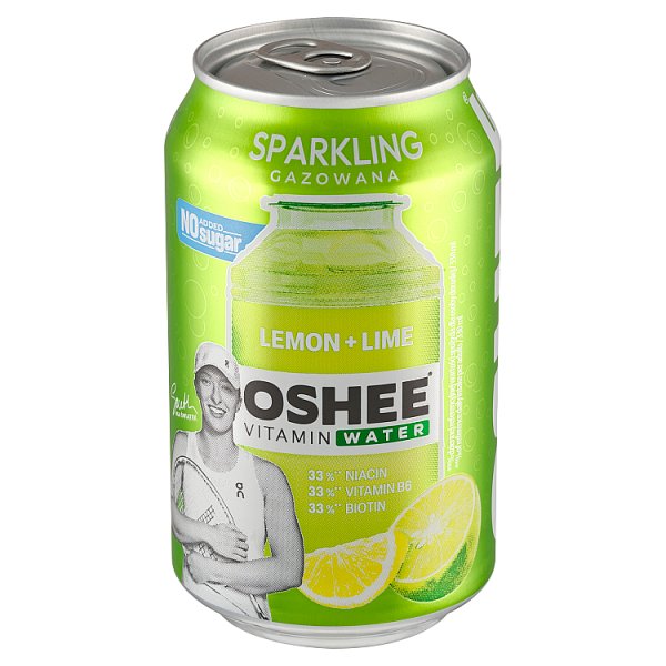 Oshee Vitamin Water Napój gazowany o smaku cytrynowo-limonkowym 330 ml
