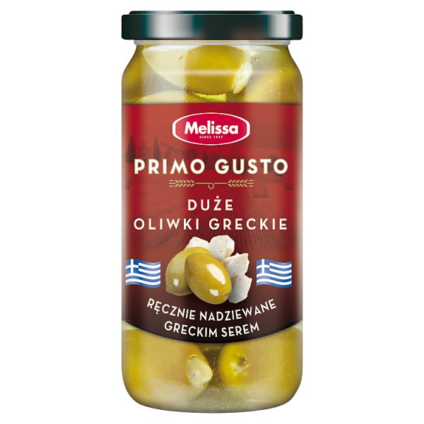 Melissa Primo Gusto Oliwki greckie duże ręcznie nadziewane greckim serem 230 g