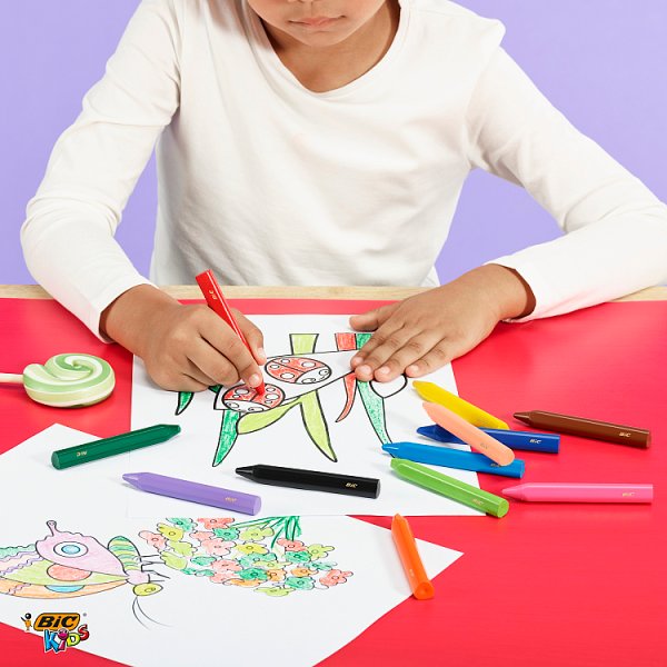 BiC Kids Plastidecor Trójkątne kredki świecowe 12 sztuk
