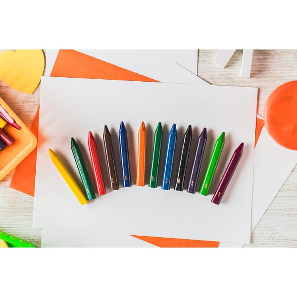BiC Kids Plastidecor Trójkątne kredki świecowe 12 sztuk