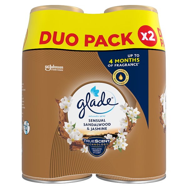 Glade Sensual Sandalwood &amp; Jasmine Zapas do automatycznego odświeżacza powietrza 2 x 269 ml