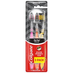 Colgate ZigZag Szczoteczka do zębów średnia 3-pack