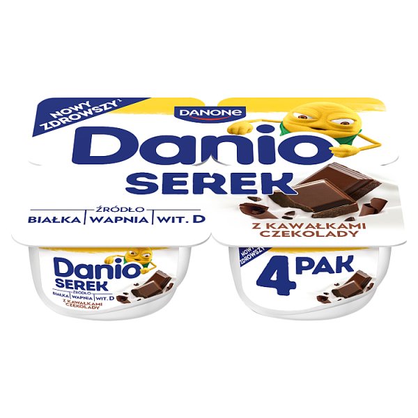 Danio Serek z kawałkami czekolady 520 g (4 x 130 g)