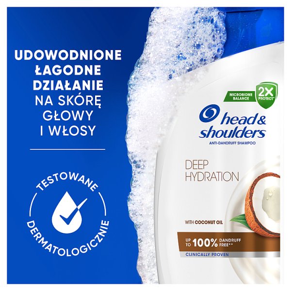Head &amp; Shoulders Deep Hydration Szampon Przeciwłupieżowy 400 ml z Olejem Kokosowym