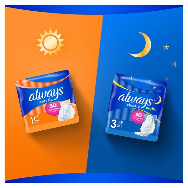 Always Podpaski ze skrzydełkami Classic Night (rozmiar 3) x8