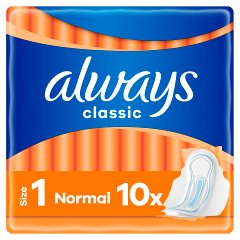 Always Podpaski ze skrzydełkami Classic Normal (rozmiar 1) x10